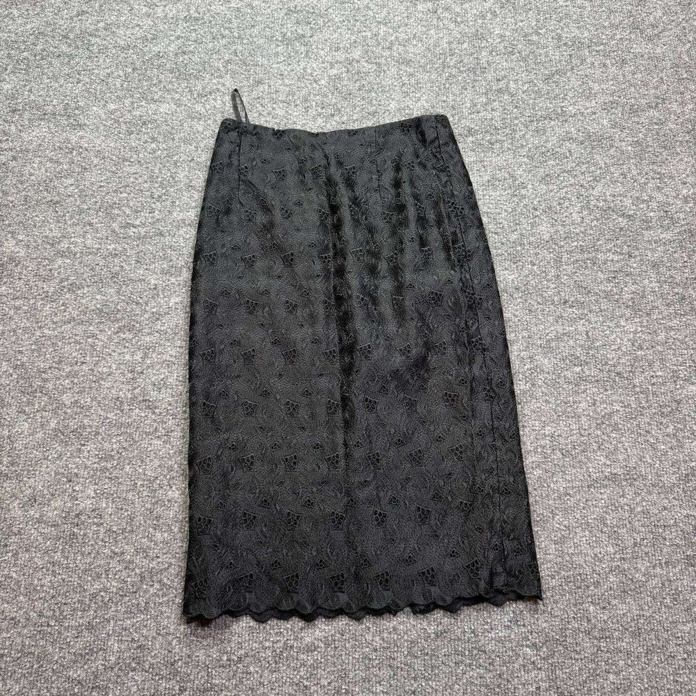 Kay Unger New York Skirt Womens 2 Black Lace Midi Elegant Cocktail Pencil‎